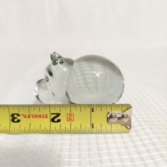 Handmade Glass Hippopotamus Paper Weight - Picture 8 of 10